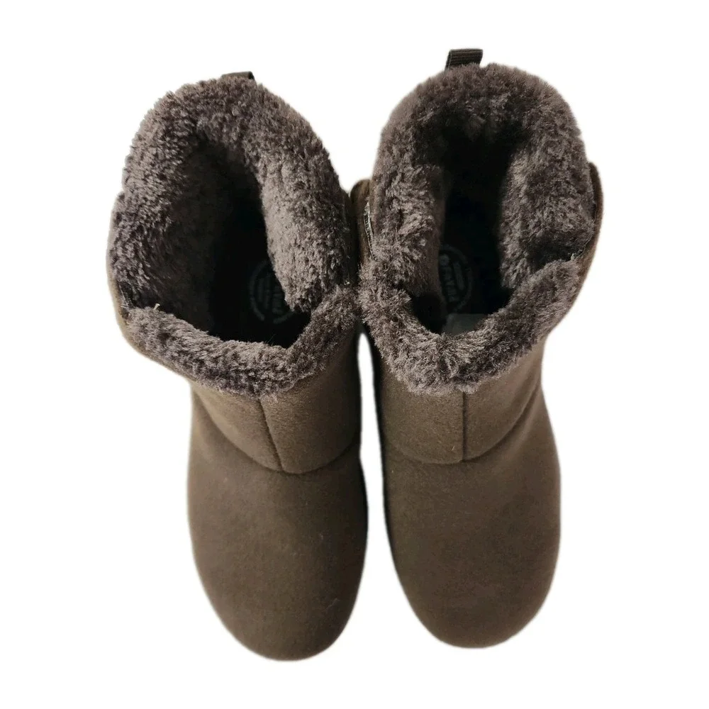 FitVille CozyCore Winter Boots Mens 8.5 WIDE Comfort Tech Orthopedic Support Oak